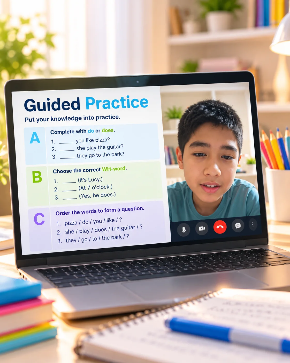 Clase virtual guiada de Tiny Talkers